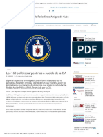 Los 160 Políticos Argentinos A Sueldo de La CIA - Club Argentino de Periodistas Amigos de Cuba