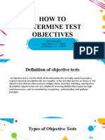 How To Determine Objective Test