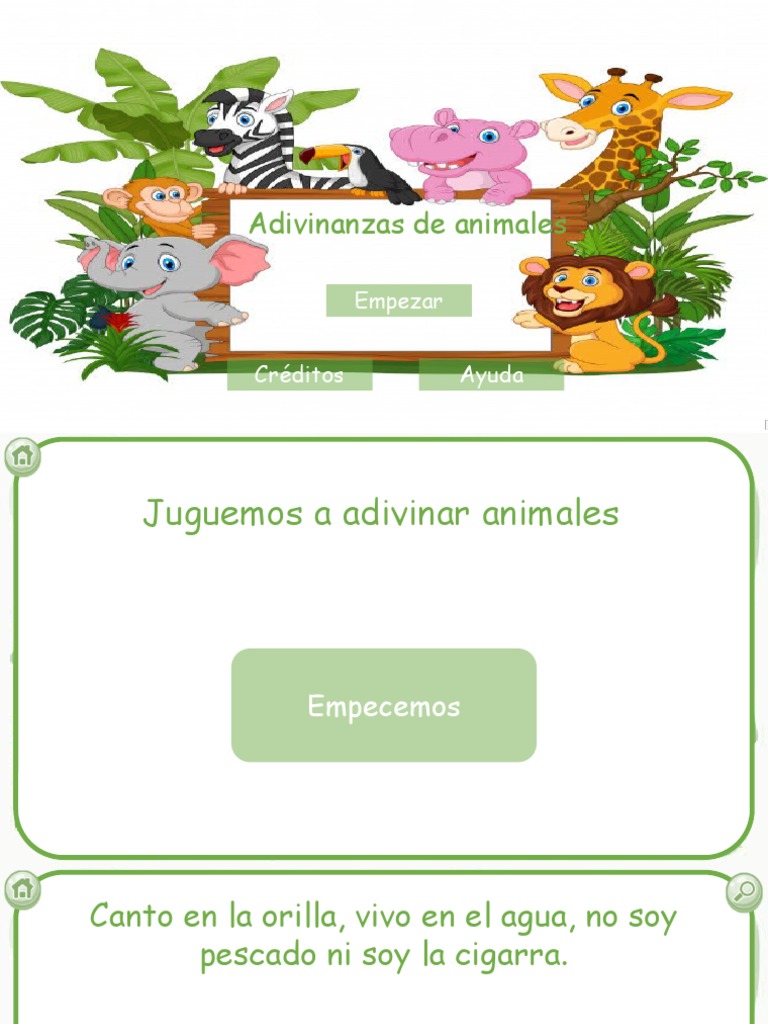 Adivinanzas de Animales para Niños | PDF