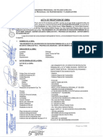 Acta de Recepción de Obra Puihuan