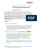 FNCE 350 - Budget Assignment FS