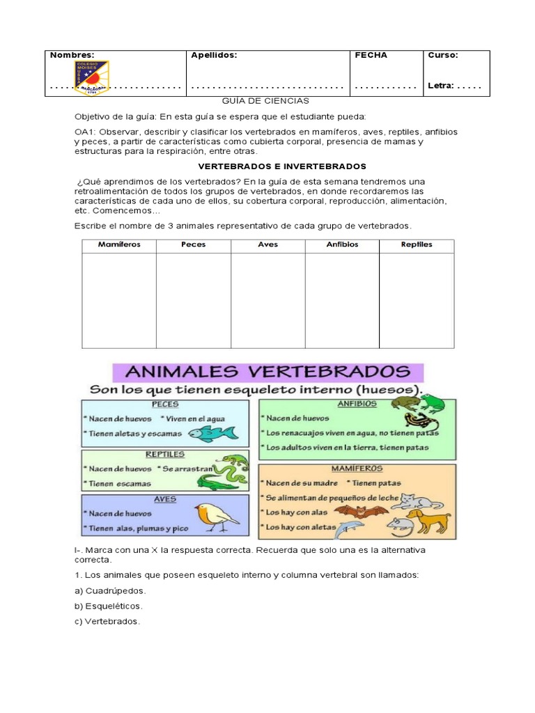 Guía De Ciencias 2 Básico Pdf