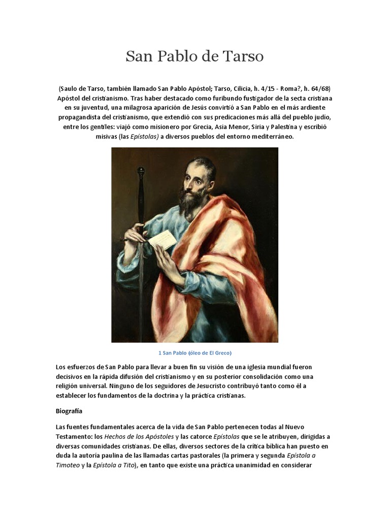 San Pablo de Tarso Biografia de - 1694639540