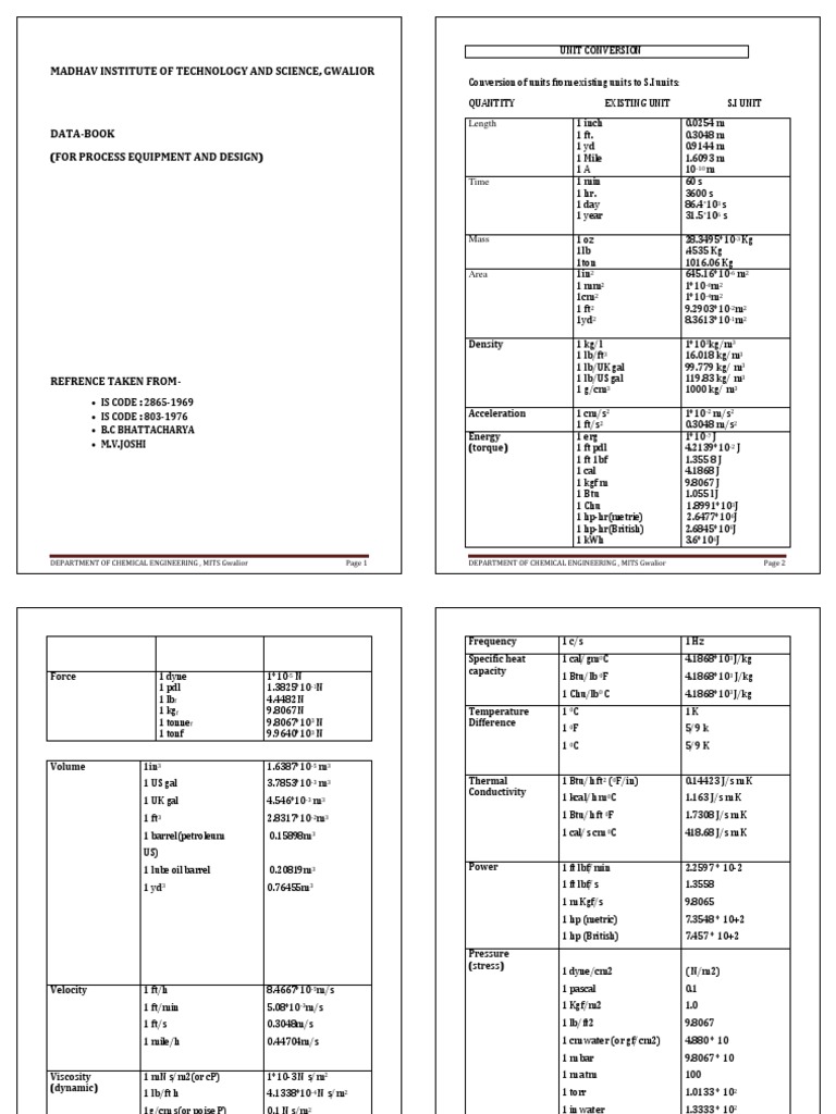 Thermo Databook for Process Design | PDF | Heat Capacity | Quantity