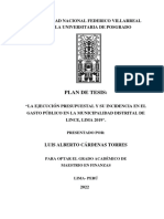 III y IV. Capitulo - EJECUCION PRESUPUESTAL - PLAN DE TESIS