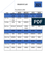 Horario de Clase 2023