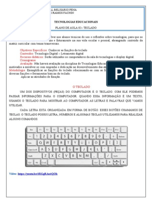 Plano 04 Teclado, PDF, Teclado de computador