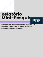 Relatório Mini-Pesquisa: Desenvolvimento Das Ações de Marketing E Dos Processos Comerciais - Dampc