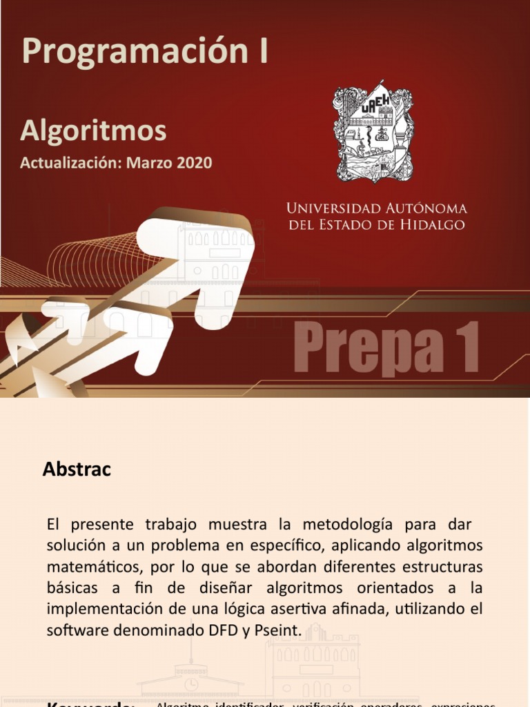 Uadeh programacion i y algoritmos pdf algoritmos variable