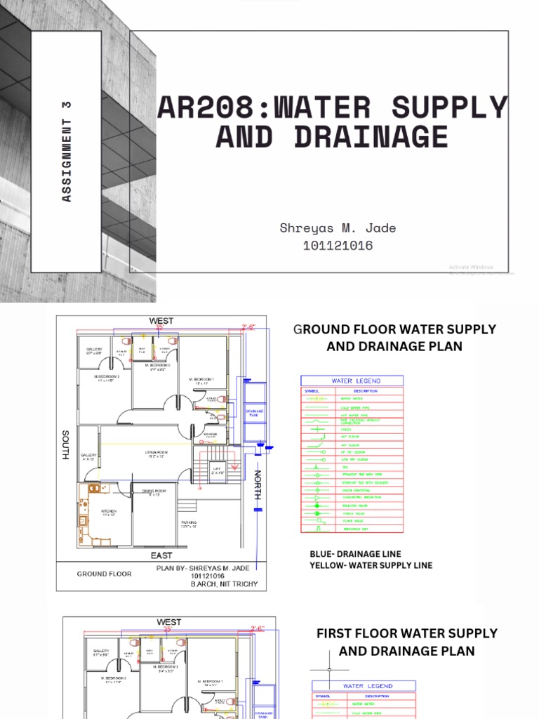 Water Supply & Drainage Plan for Pune Home | PDF | Technology & Engineering