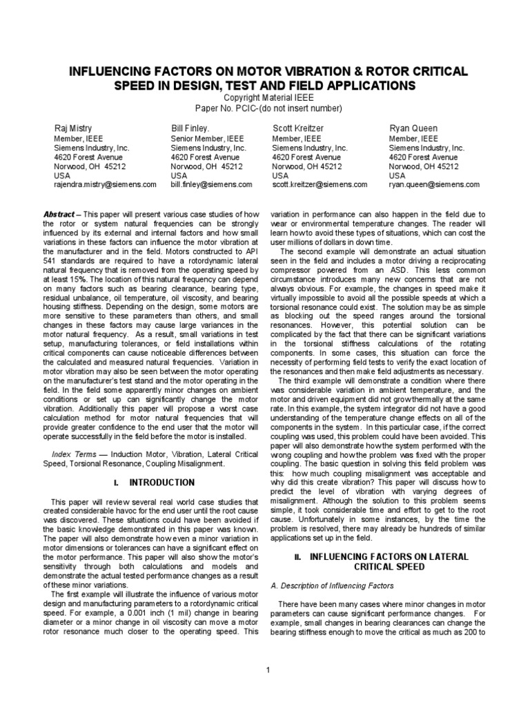 Mistry 2014 | PDF | Electric Motor | Bearing (Mechanical)