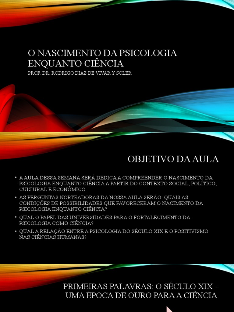 O Nascimento Da Psicologia Enquanto Ciência | PDF
