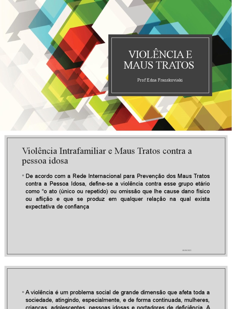 Aula 4 Violência e Maus Tratos | PDF | Ciências Sociais