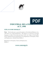 Industrial Relations ACT, 1990: Explanatory Booklet