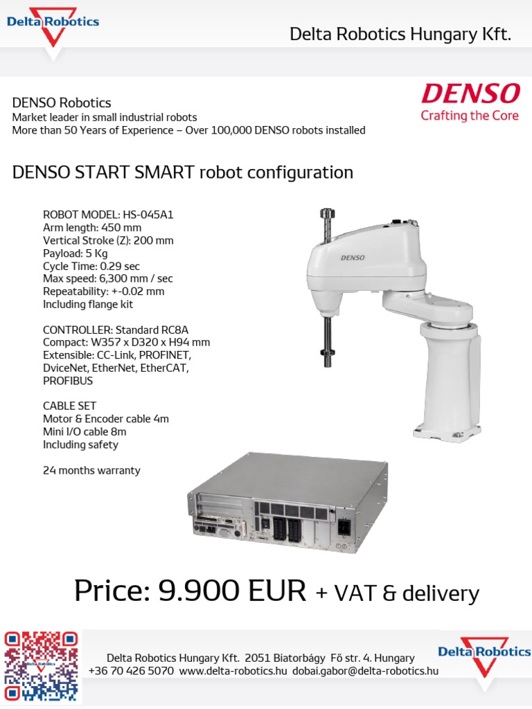 DENSO Robotics HS-045A1 Overview | PDF