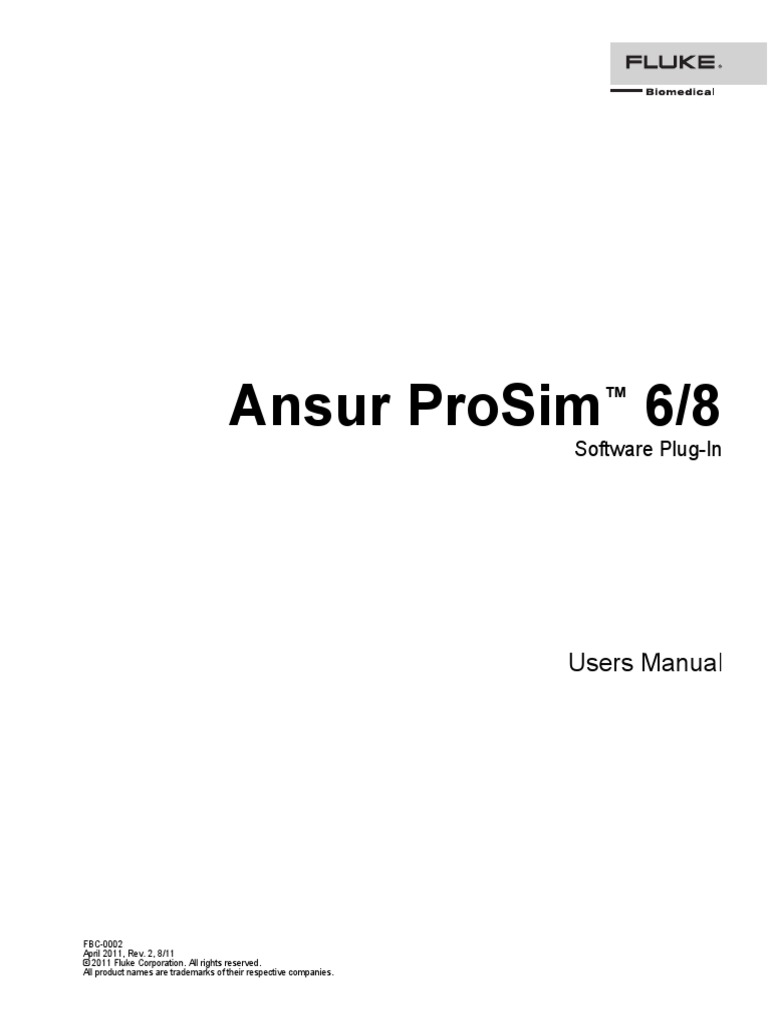 FLUKE ProSim 8 User Manual 2 | PDF | Business
