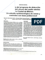 1994 Evaluación Del Programa de Detección Oportuna de Cáncer Del Cuello Uterino en La Ciudad de México