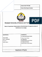 Sust 20-21, Phy 222A, Exp 10