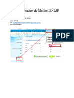 Configuración de Modem 200MB Telmex