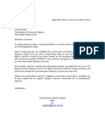 Formato de Carta Solicitud Ampliacion de Tiempo - Articulo C