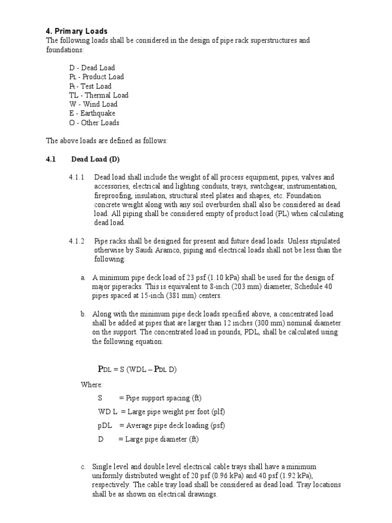 Structure Design Code - Primary Load | PDF
