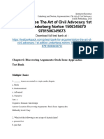 Argumentation The Art of Civil Advocacy 1st Edition Underberg Test Bank 1