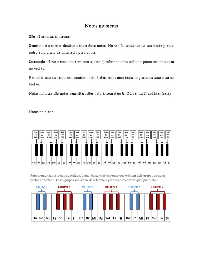 Notas Musicais e Alterações | PDF | Poesia