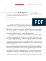 Resenha de Religiones y Espacios Públicos en América Latina