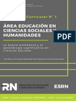 Desarrollo Curricular Area Educacion en Ciencias Sociales y Humanidades
