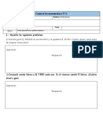 Control de Matemáticas Nº2 QUINTO