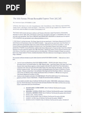 Julie Serena Private Revocable Trust 