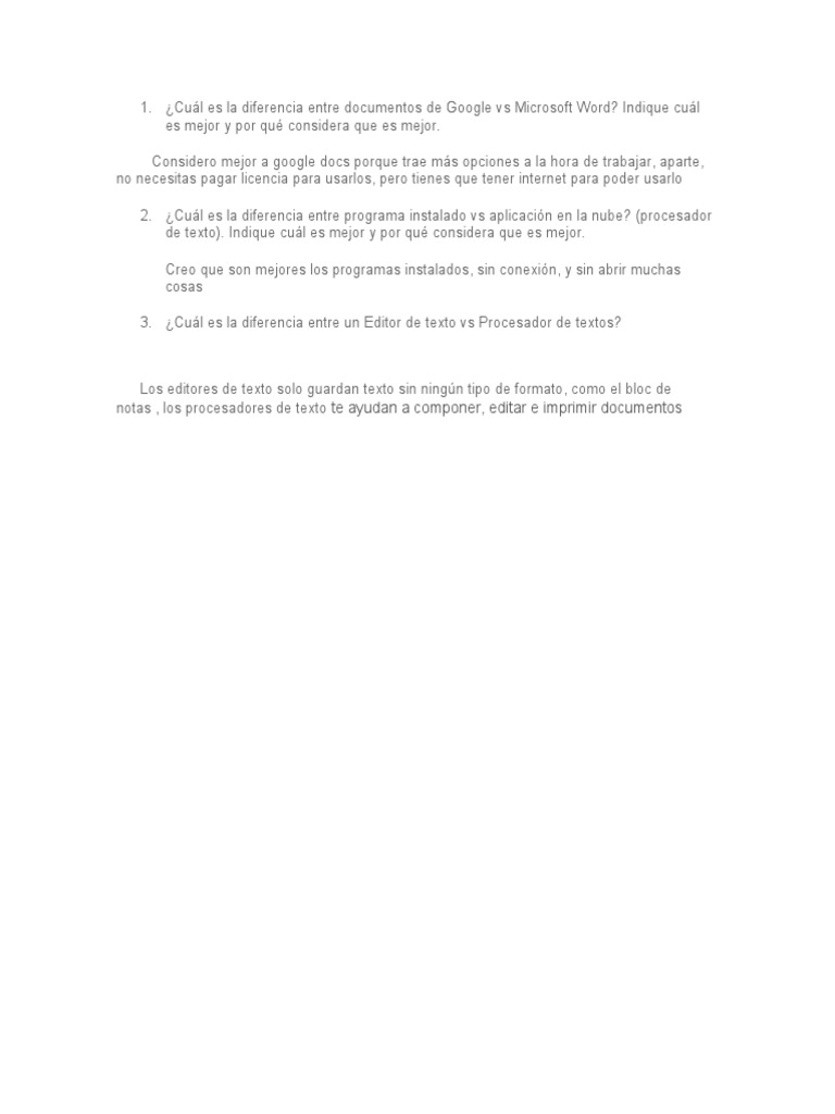 Cu l es la diferencia entre documentos de google vs microsoft word pdf