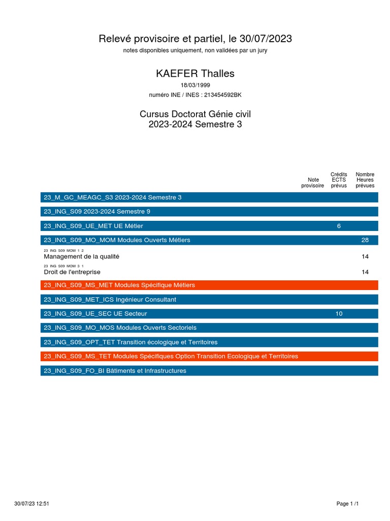 Ecl Bulletin Inscription Module FR | PDF