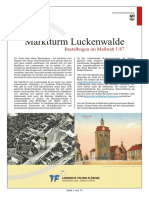 Marktturm Luckenwalde Bastelbogen Maßstab