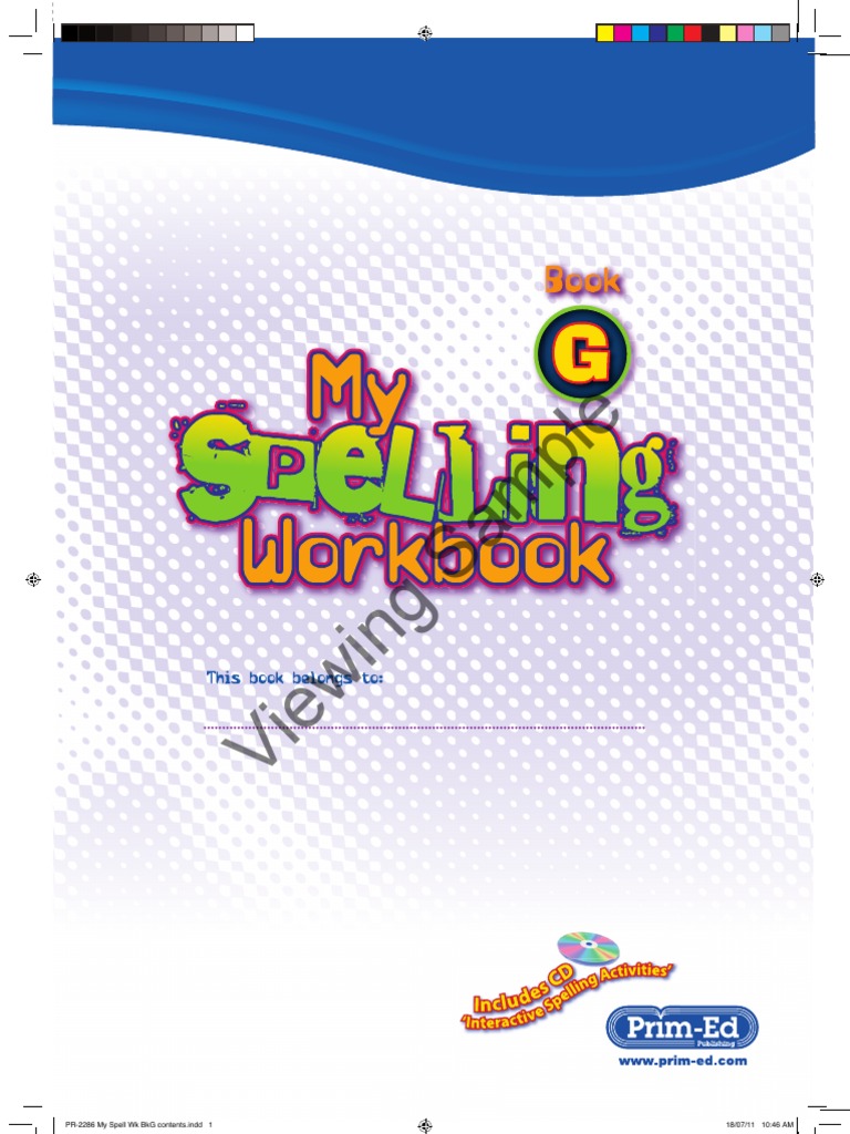 PR-2286 My Spelling Workbook G | PDF | Language Arts & Discipline ...