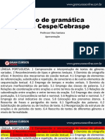 Curso de Gramática para A Banca Cesbraspe Prof Elias Santana