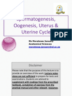 Meiosis, Mitosis, Uterus and Uterine Cycle