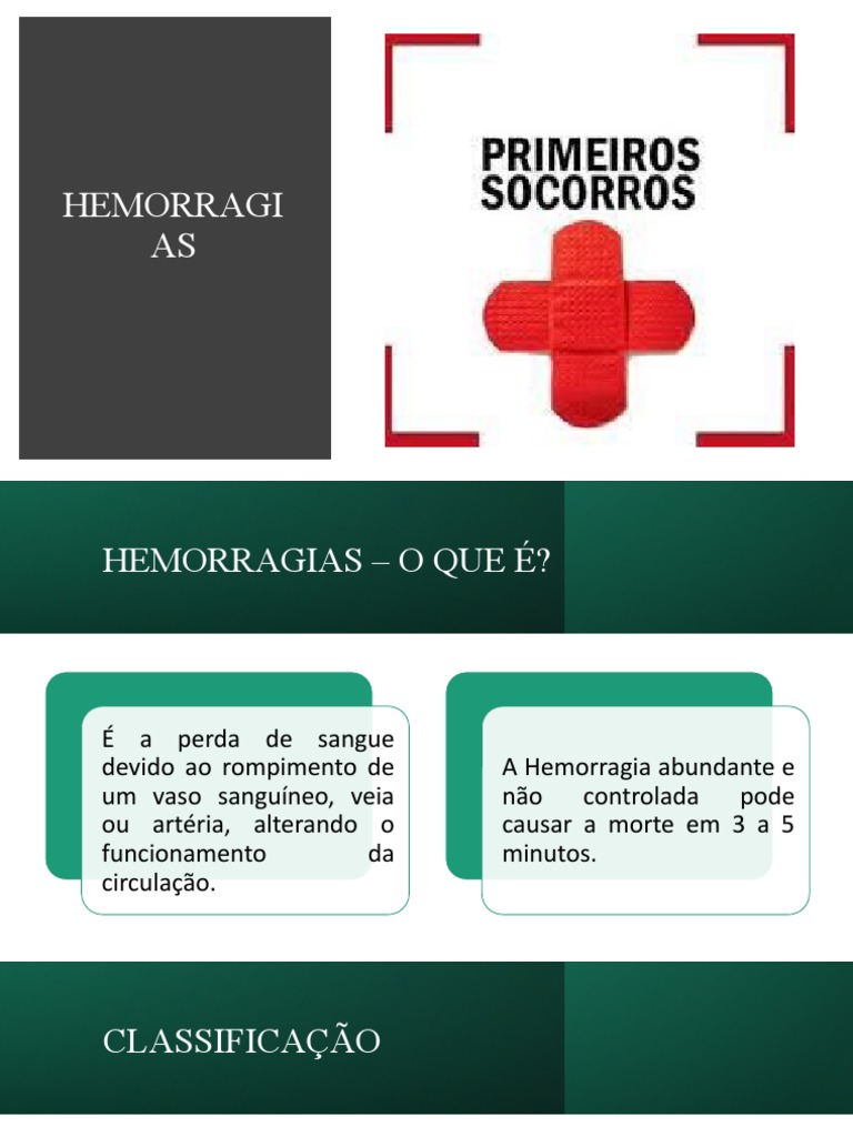 Primeiros Socorros - Aula - 05 - Hemorragias | PDF