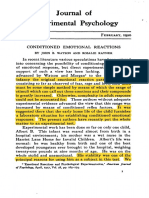 John B. Watson - Conditioned emotional reactions