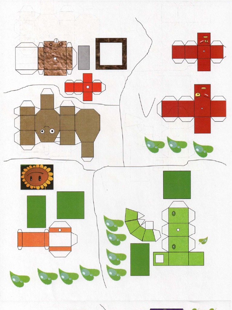 Papercraft Plants Vs Zombies Crafts Pixel Papercraft - vrogue.co