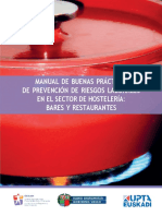 Manual de Buenas Prácticas de Prevención de Riesgos Laborales en El Sector de Hostelería: Bares Y Restaurantes