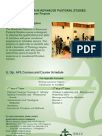 ATS Graduate Diploma in Advanced Pastoral Studies (G.Dip. APS)