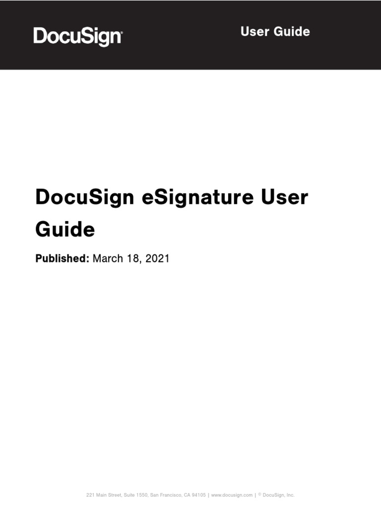 Docusign User Guide PDF
