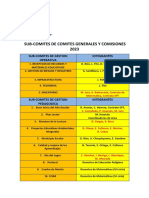 Sub-Comites y Comisiones 2023