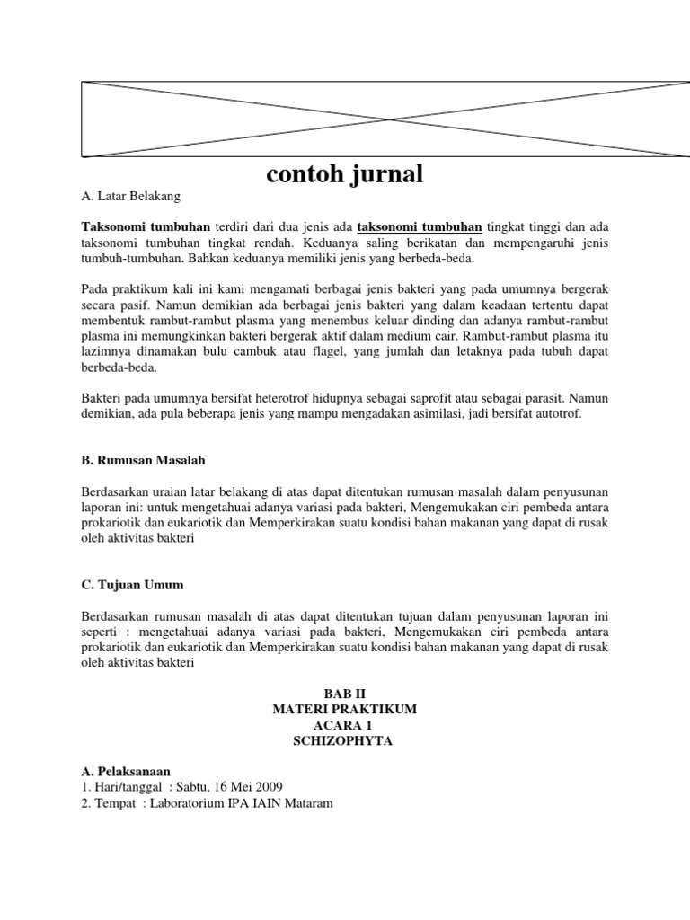 Contoh Jurnal Tumbuhan Rendah