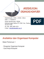 Arsitektur Dan Organisasi Komputer Pertemuan 1