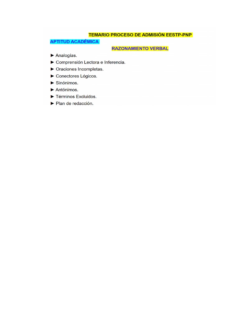 Examen de La PNP 2023 | PDF