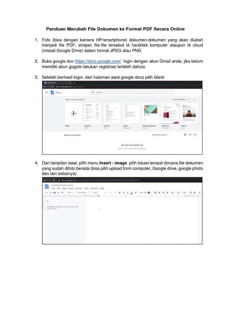 Panduan Merubah Dokumen Ke Format PDF Secara Online | PDF