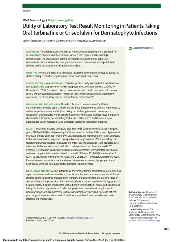 Utility of Laboratory Test Result Monitoring in Patients Taking Oral
