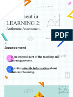 Week 2 Assessment in Learning 2